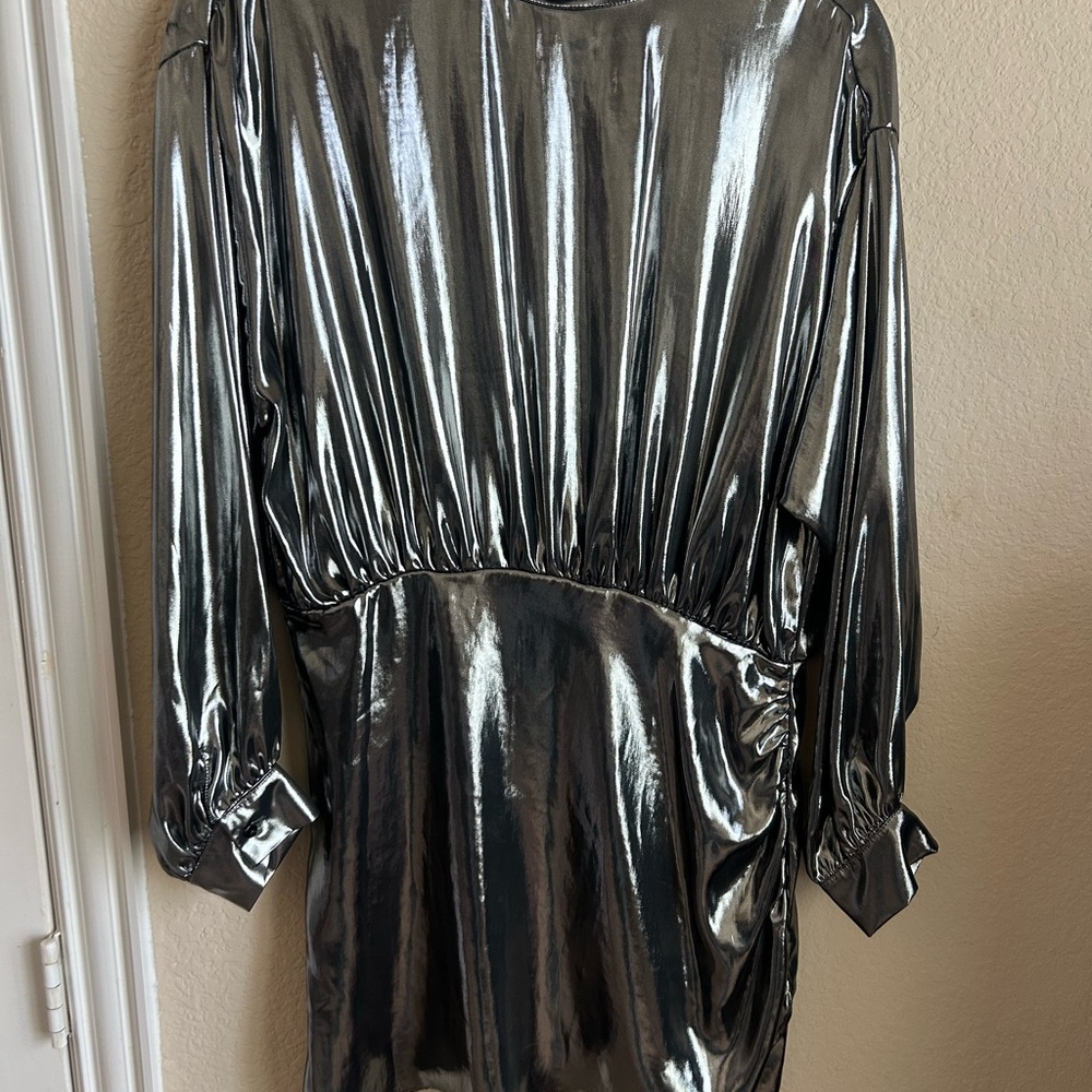 Zara Shimmering Silver Dress